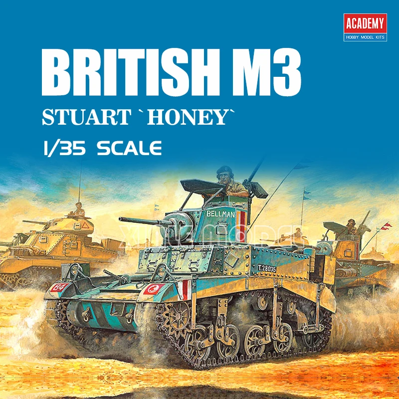 Model Kit Academy - Academy 13270 M3 Stuart, легкий танк