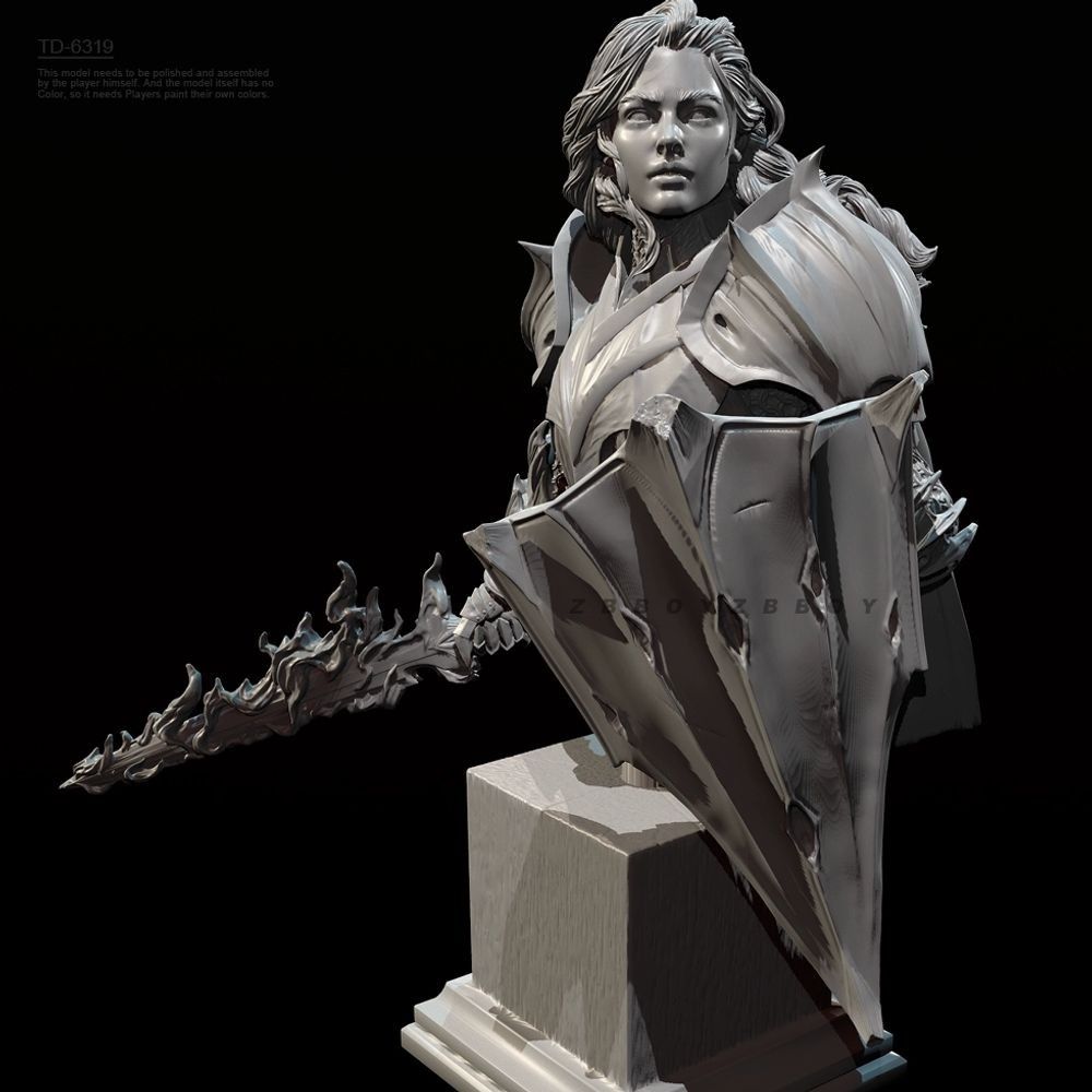 Model Kit Knight - 55 мм 70 мм бюст женского