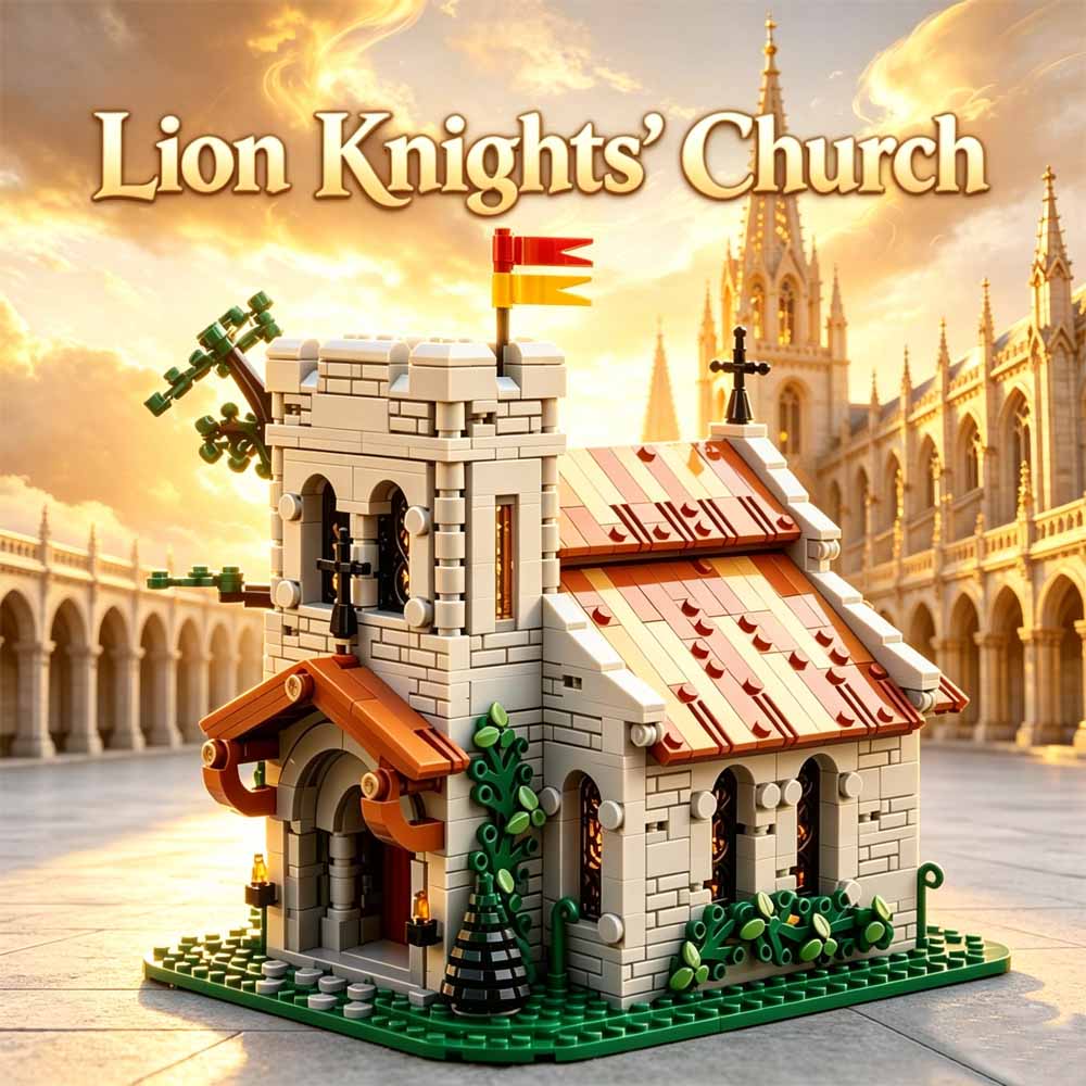 Model Kit Knight - Строительные блоки MOC «Средневековый Замок Львиных