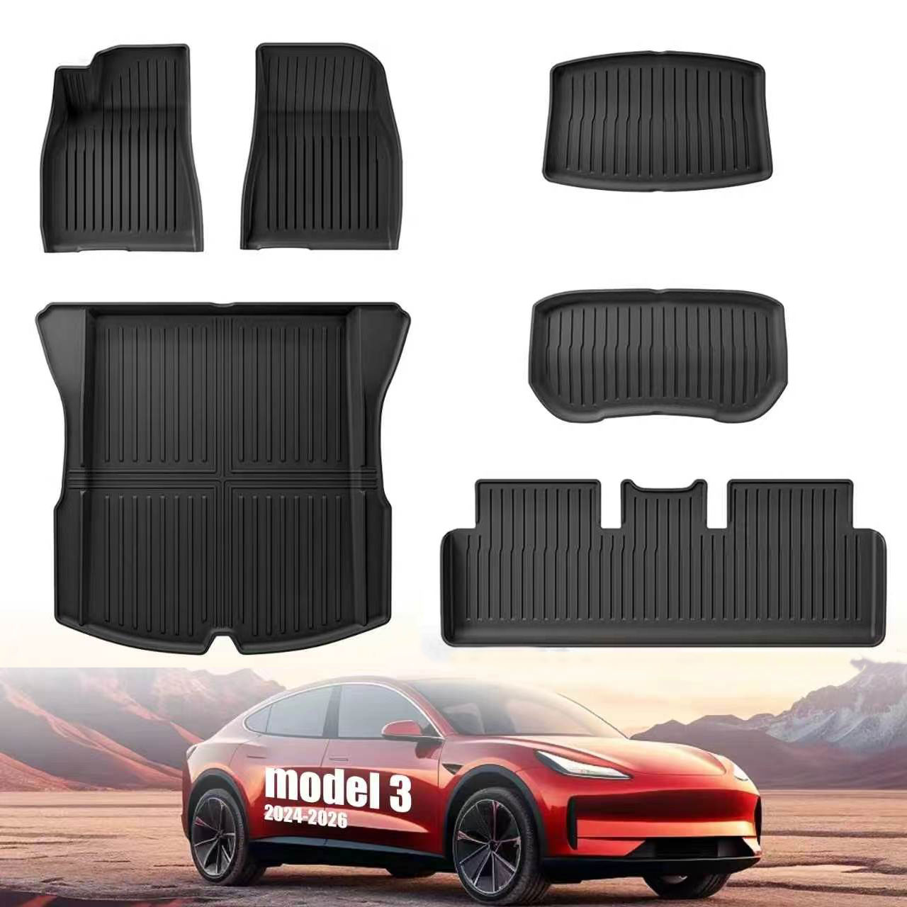 Model Kit Car - Всепогодные коврики из TPE для Model