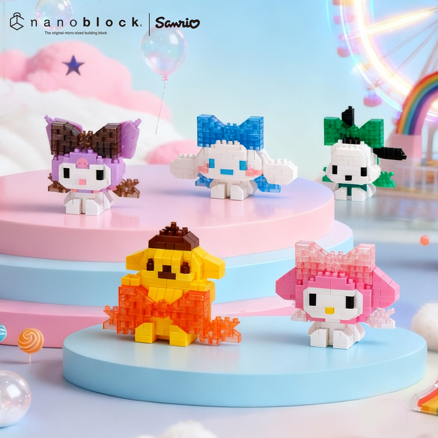 Model Kit Girl - Набор для сборки 3D-моделей Nanoblock Sanrio: