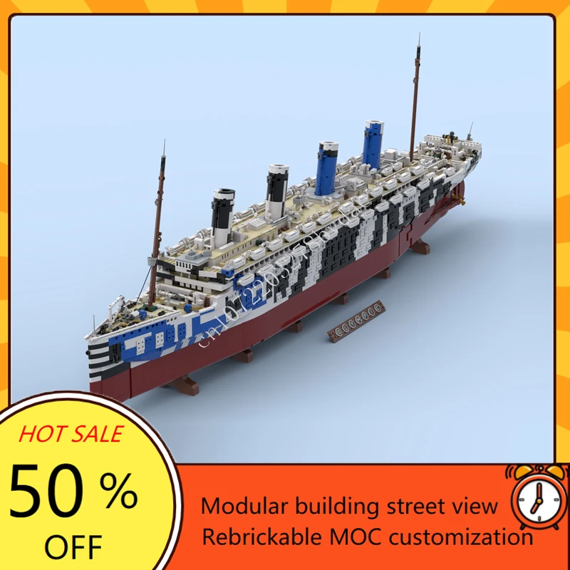 Model Kit Battleship - 10615 шт. MOC HMT Olympus Titanic,