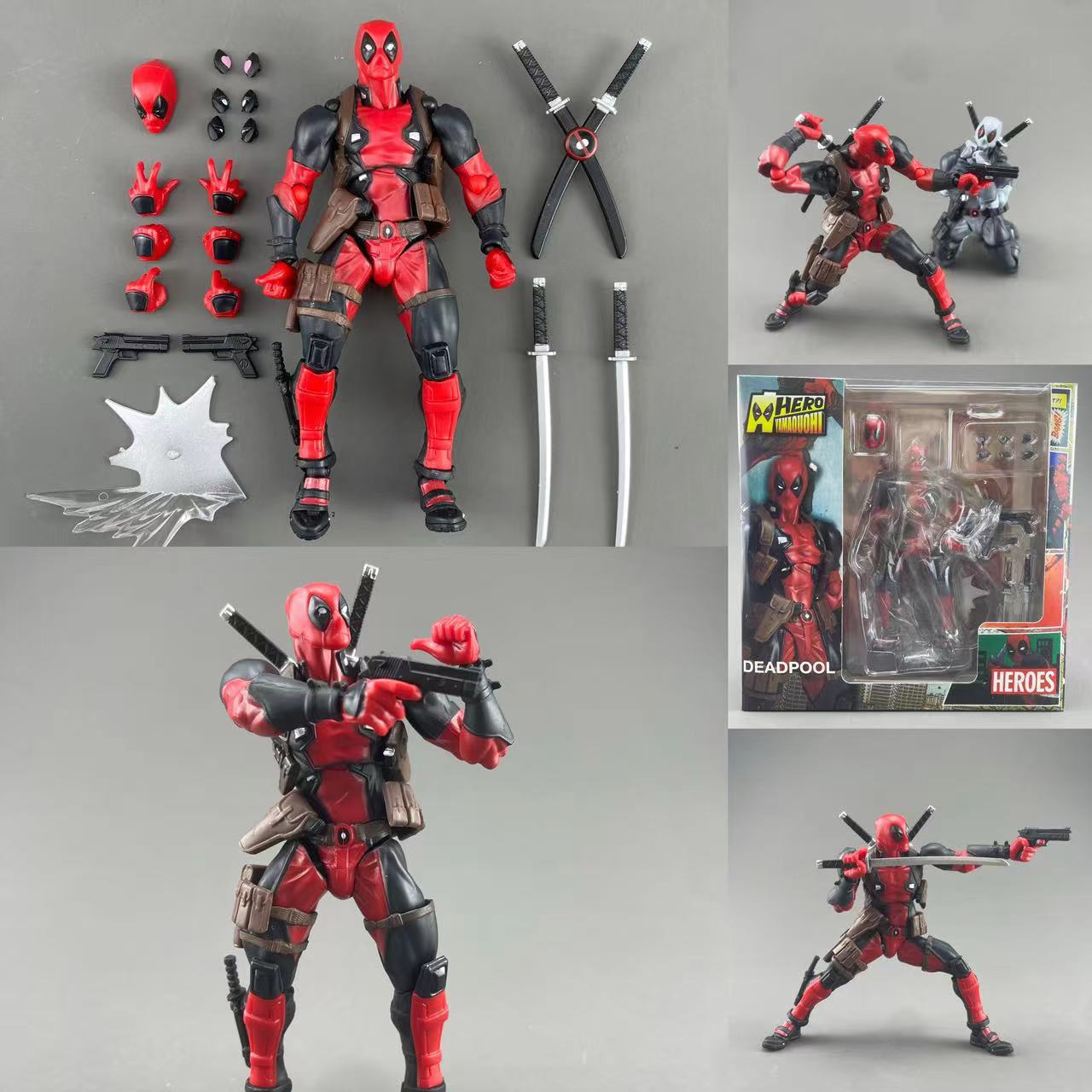 Model Kit Deadpool - Аниме-фигурка в стиле Yamaguchi, подвижная, с