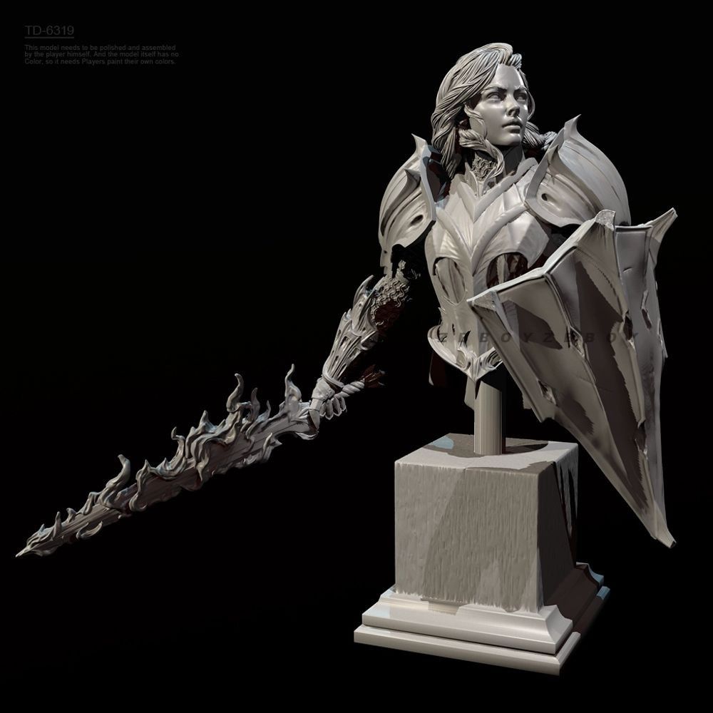 55 мм 70 мм бюст женского рыца – обзор и цена Model Kit Knight