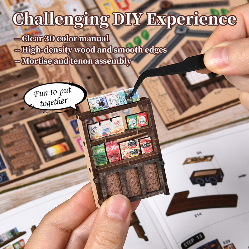 Миниатюрная книжная полка DIY  – обзор и цена Model Kit Japanese