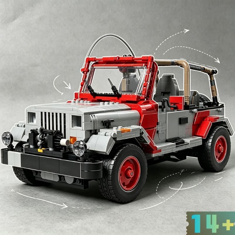 Набор для сборки «Джип Врангле – обзор и цена Model Kit Jurassic Park
